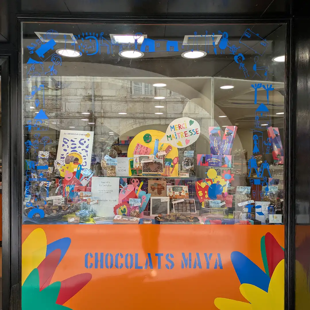 Vitrine Merci Maitresse Chocolats Maya